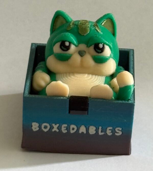 fluffy cat snuggled up in a box